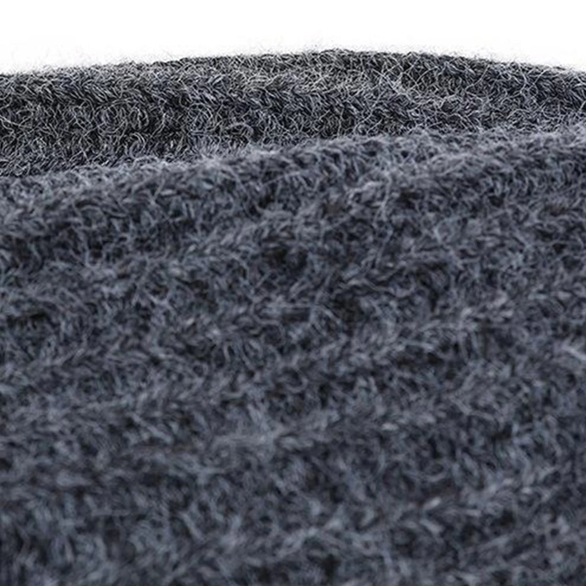 Windproof Hat Thickened for Cold Weather Men's Winter Knitted Beanie Faux Fur Lined Ear Protection Warm Cap Durable