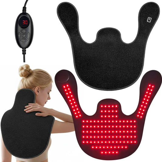 NEW Red Light Therapy for Neck and Shoulder, 145 LEDs 660&850 nm Infrared Light Therapy pad for Body Neck Shoulder Pain Relief