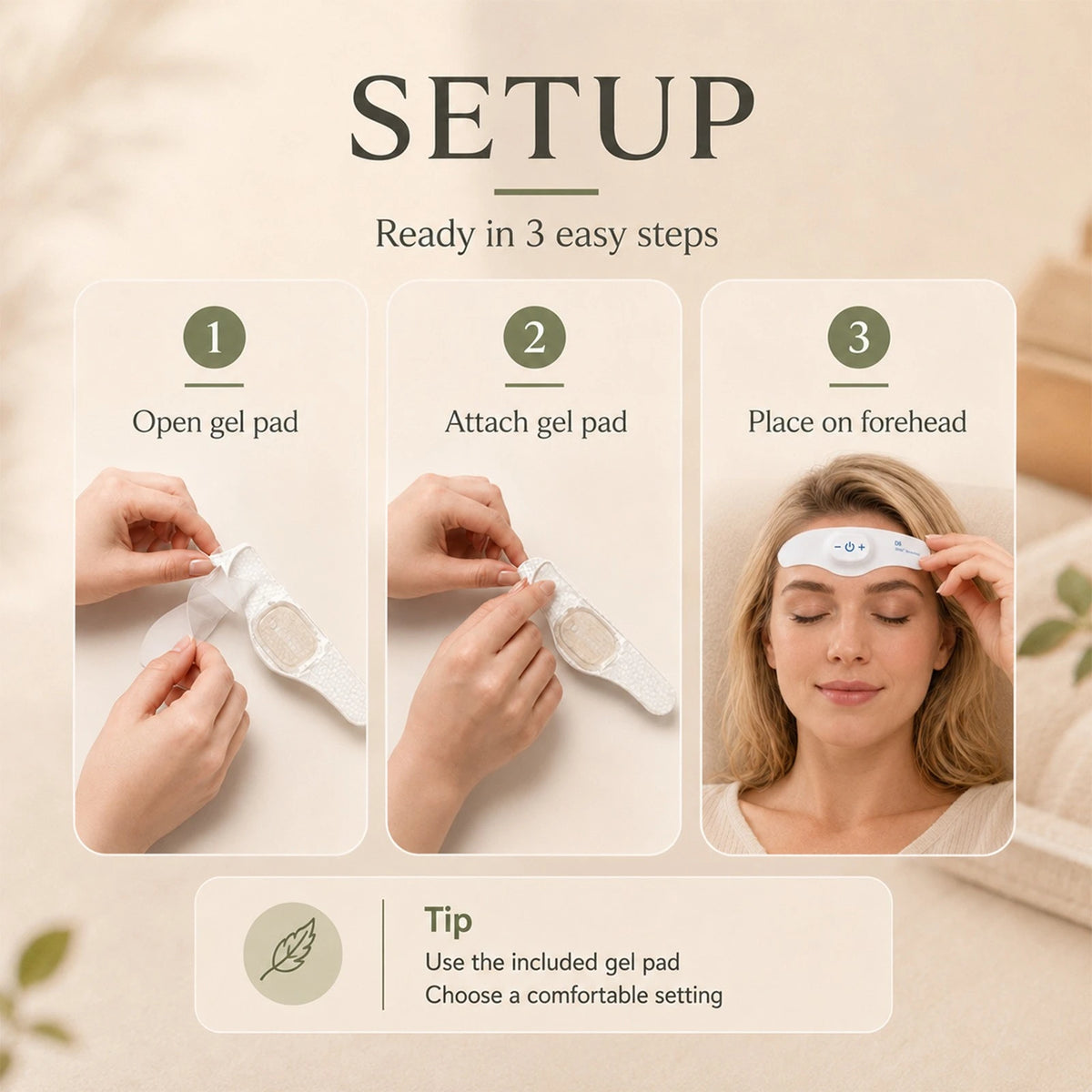 Rechargeable EMS Sleep Aid Device Portable Low Frequency with Adjustable Intensity Drug Stress Anxiety Relief Home Travel Office Insomnia Relief