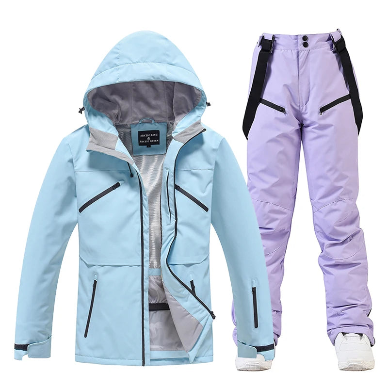 Men's and Women's, Ski Suit Sets, Waterproof, Snow Costume, Ski Jacket and Pant Set, Outdoor Clothing, Snowboarding, Overall