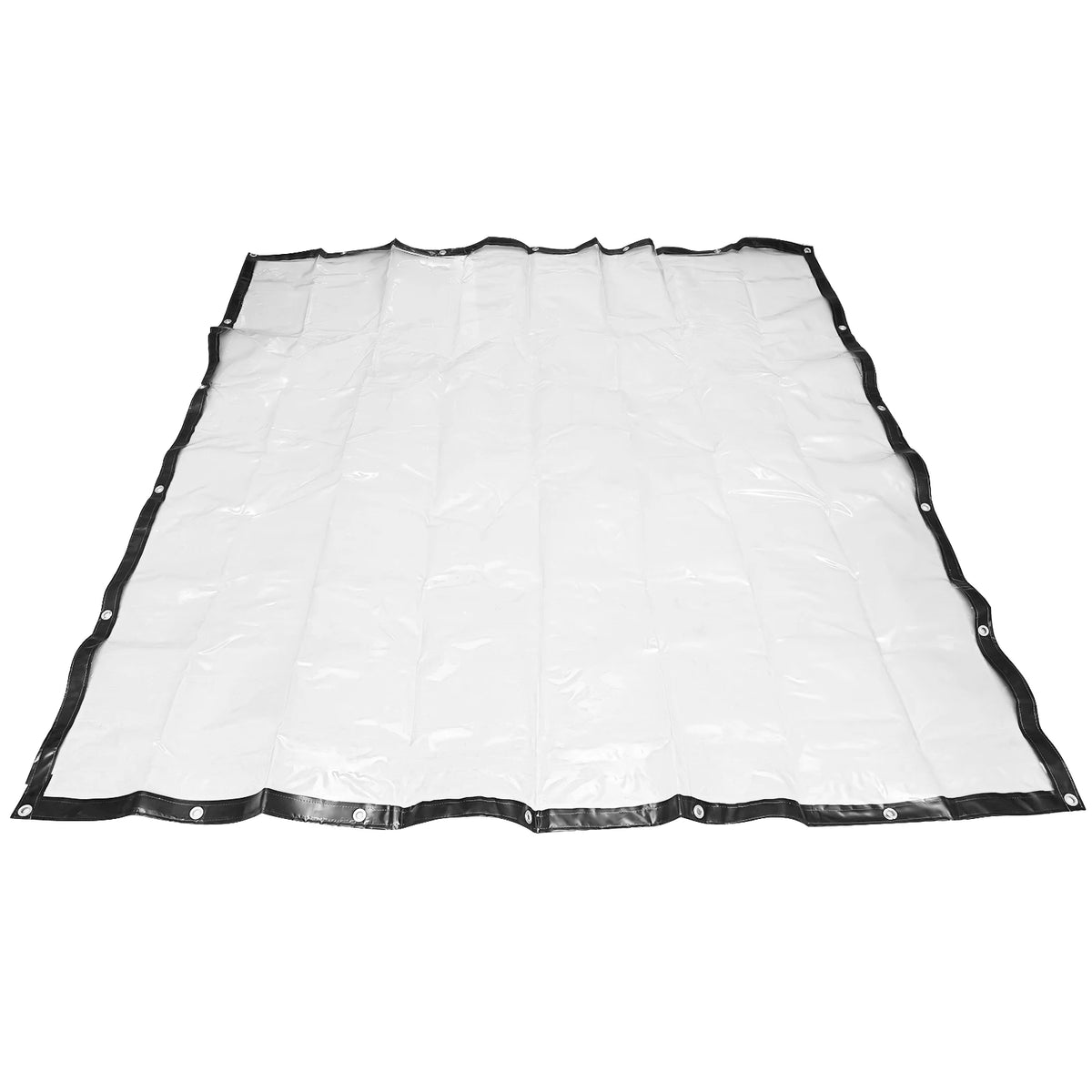 Clear PVC Tarpaulin, 0.5mm 8x10ft Waterproof Transparent Tarp with Metal Grommets, Low Temp Resistant Windproof Cover for Balcony Outdoor Awning