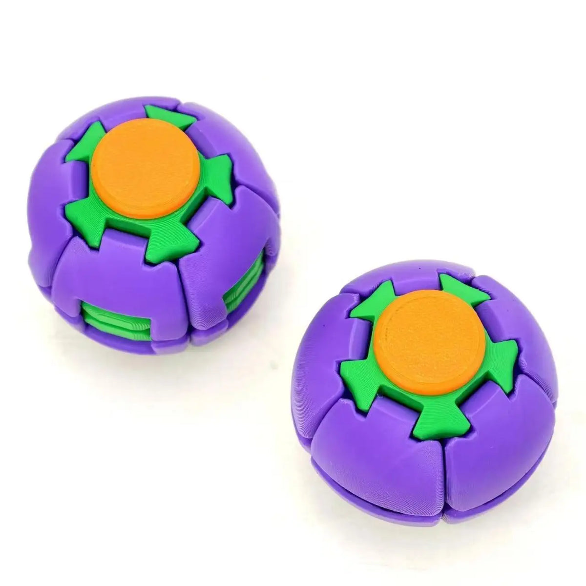 3D Printed Rotating Fidget Ball Pressable Finger Spinner Portable Pocket Stress Toy Smooth Spin Anxiety Relief Desk Toy for Office Study
