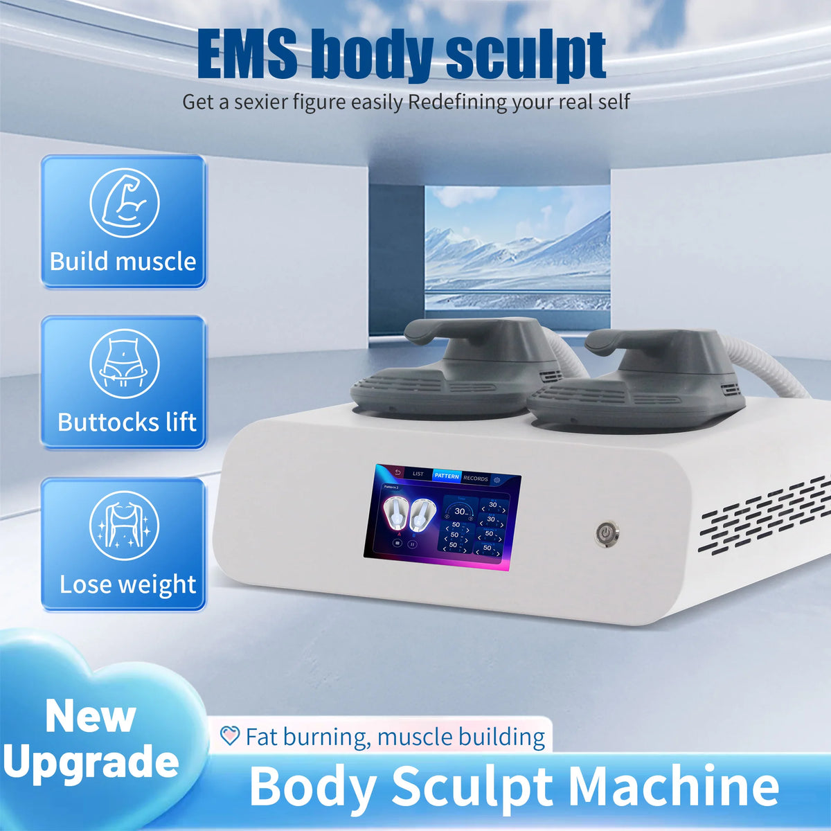 MYOSLIM 6500W Muscle Stimulator for Body Sculpting and Fat Reduction