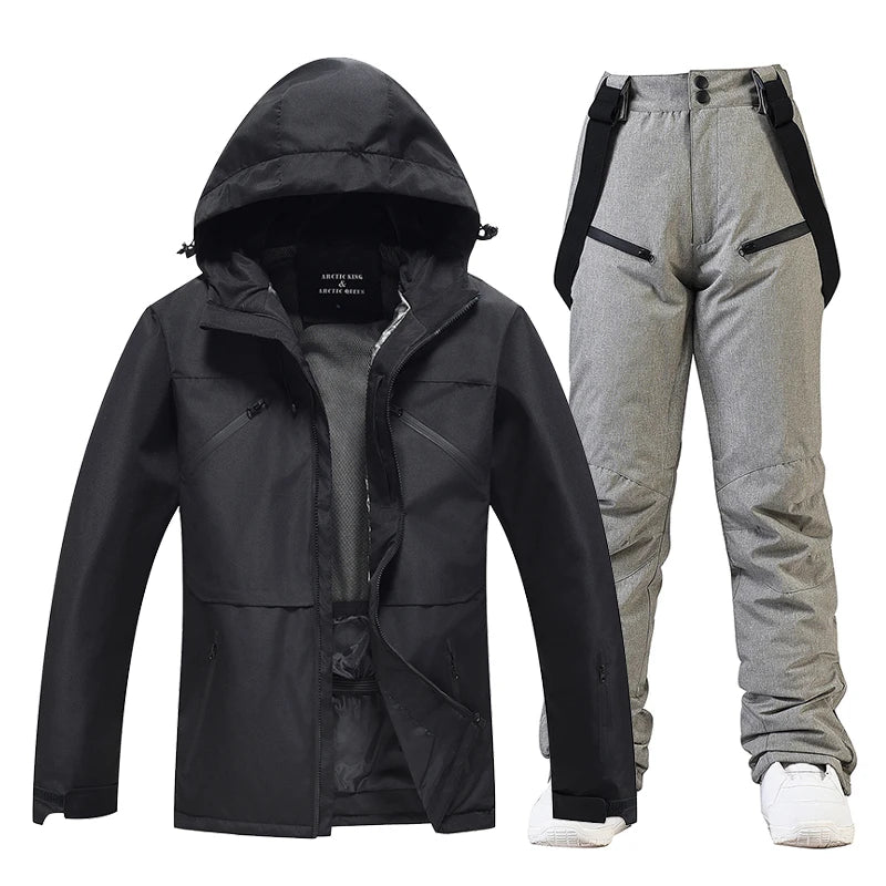 Men's and Women's, Ski Suit Sets, Waterproof, Snow Costume, Ski Jacket and Pant Set, Outdoor Clothing, Snowboarding, Overall