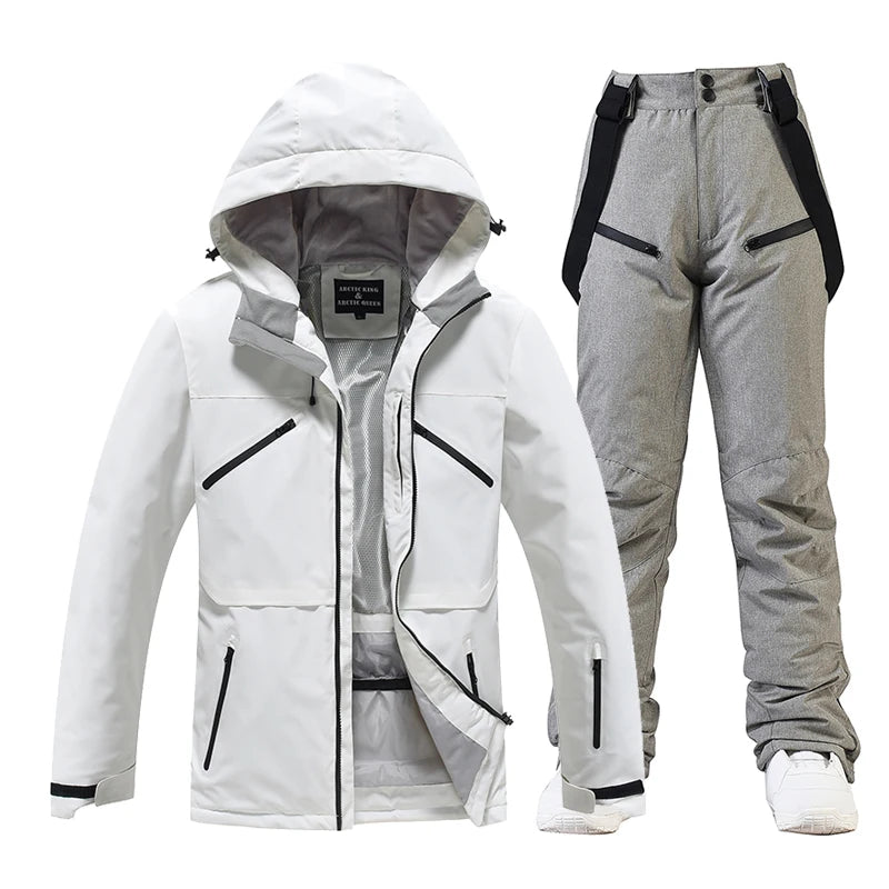 Men's and Women's, Ski Suit Sets, Waterproof, Snow Costume, Ski Jacket and Pant Set, Outdoor Clothing, Snowboarding, Overall