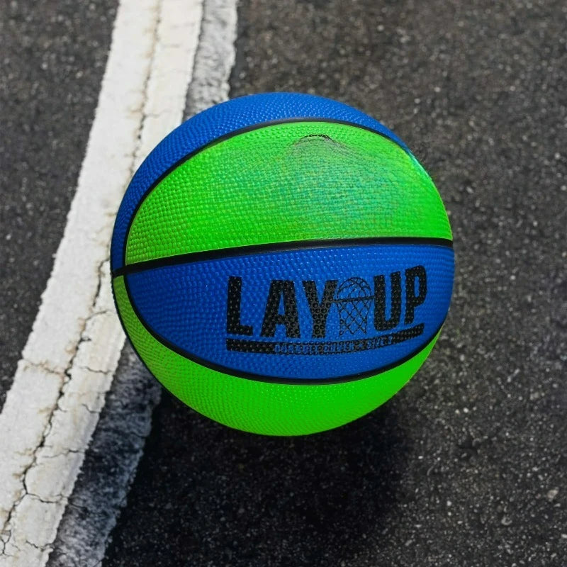 Lay-Up Mini Outdoor Blue/Green Basketball 22"