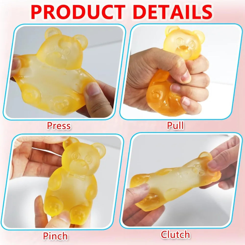 Cute Mini Bear Maltose Squishy – Soft Slow-Rebound Stress Relief Ball, Sensory Fidget Toy for Anxiety & ADHD, Great Gift Idea for Kids & Adults
