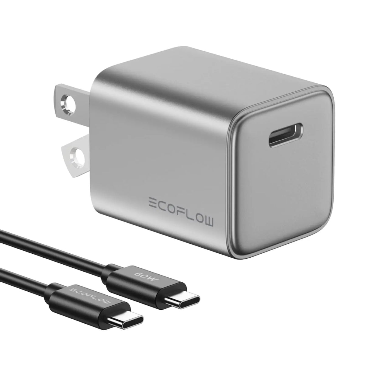 EcoFlow GaN USB C Charger With Foldable Plug For Devices