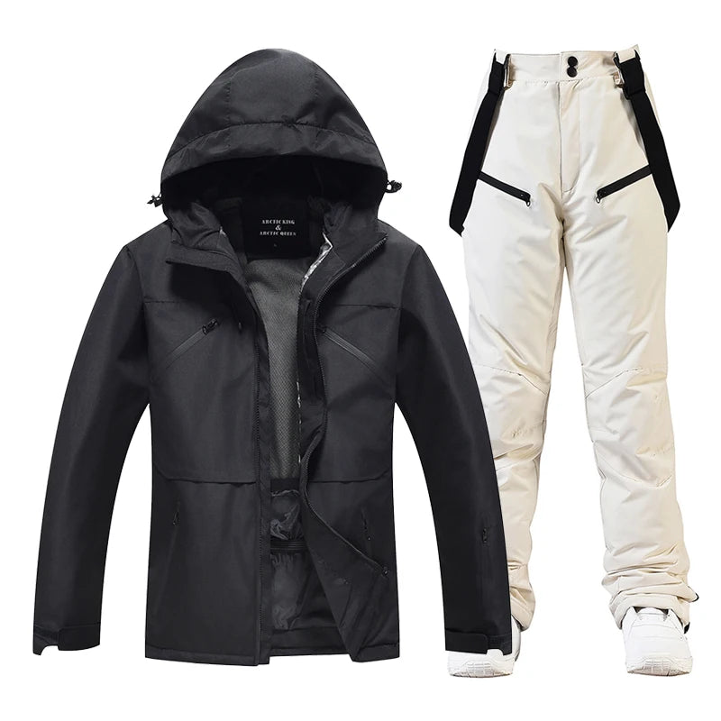 Men's and Women's, Ski Suit Sets, Waterproof, Snow Costume, Ski Jacket and Pant Set, Outdoor Clothing, Snowboarding, Overall
