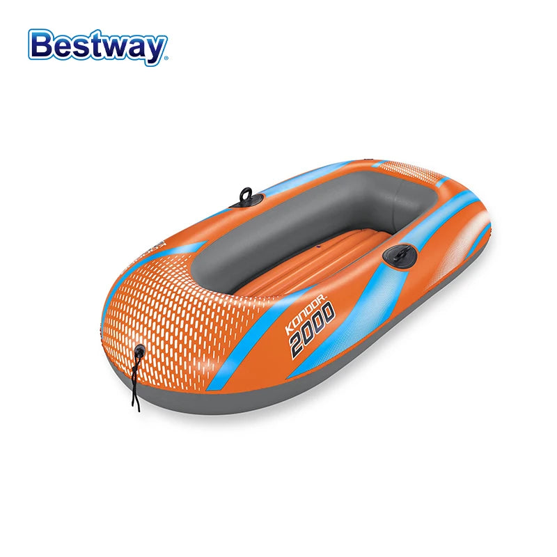 Bestway 61136/61140/61142/61146 1-3 Person Heavy Duty Inflatable Kayak - Long Lasting PVC Rafting Adventure Boat for Thrilling