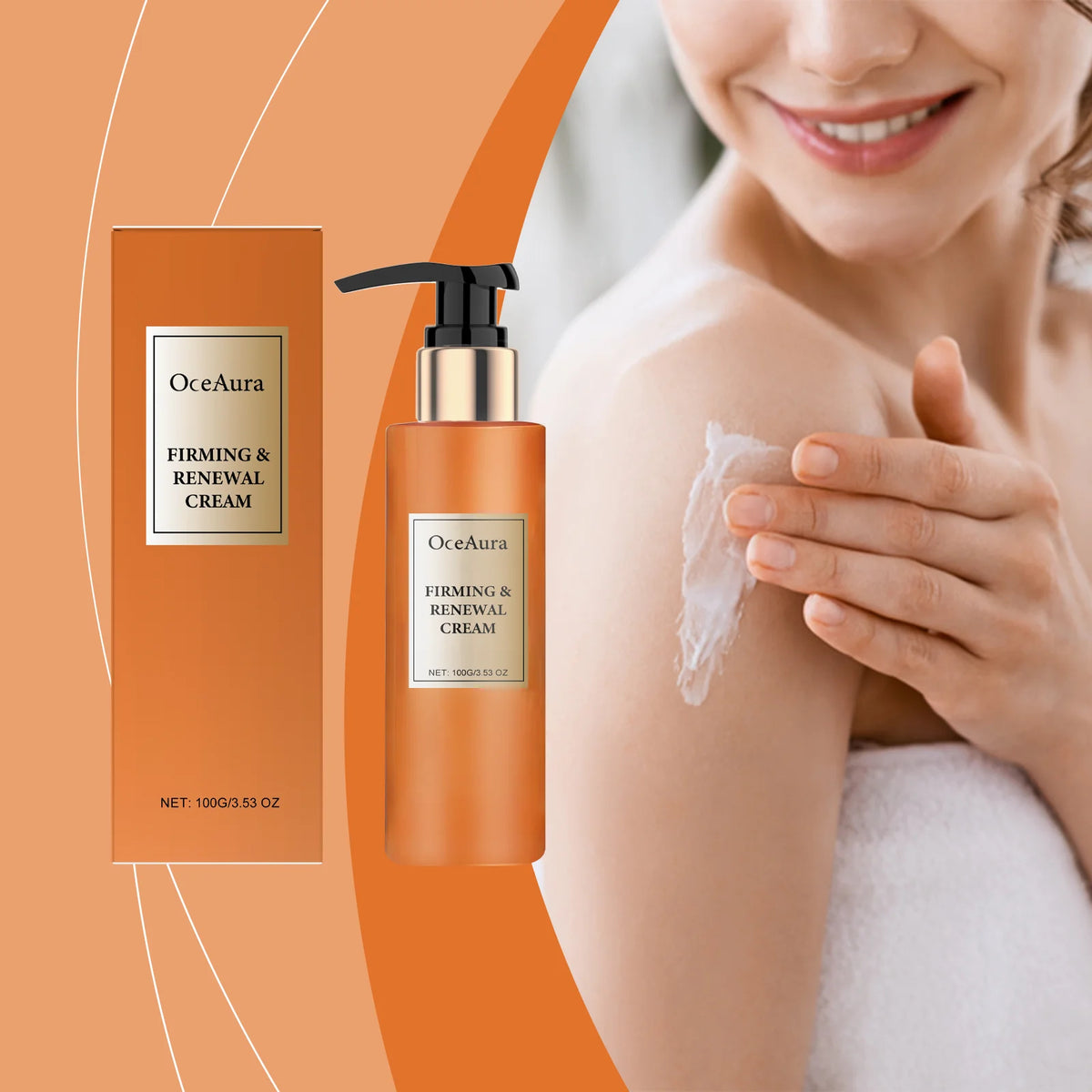 OceAura Firming Body Cream 100g, Collagen Anti-Aging Lifting Body Lotion, Moisturizing Nourishing Tightening Skin Care for Women, Smooth Elastic Glowing Skin