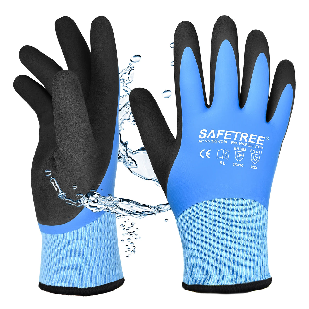 Winter Anti-Cut and Cold Proof Sandy Nitrile Coating Safety Working Gloves PPE Hand Protection CE EN388