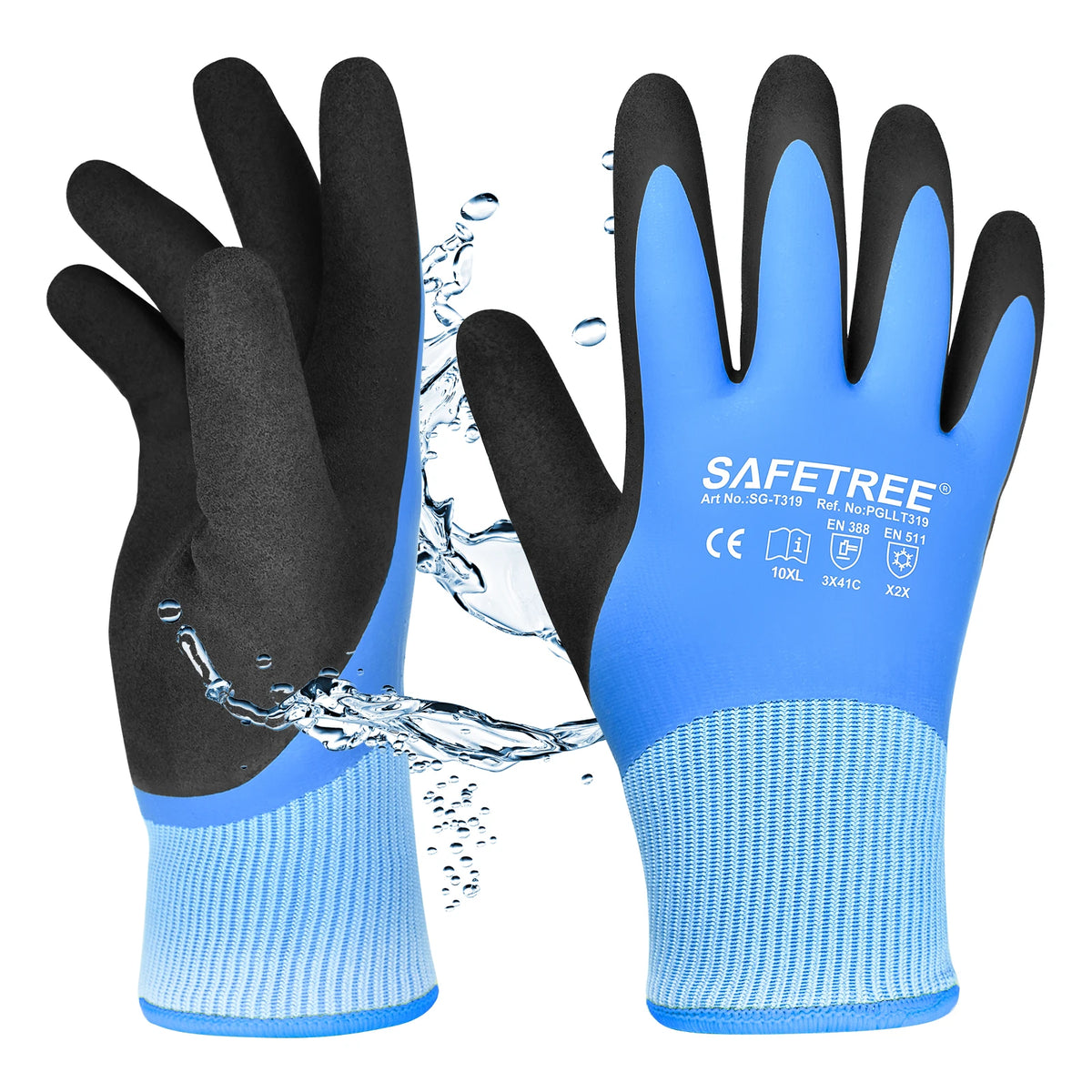 Winter Anti-Cut and Cold Proof Sandy Nitrile Coating Safety Working Gloves PPE Hand Protection CE EN388
