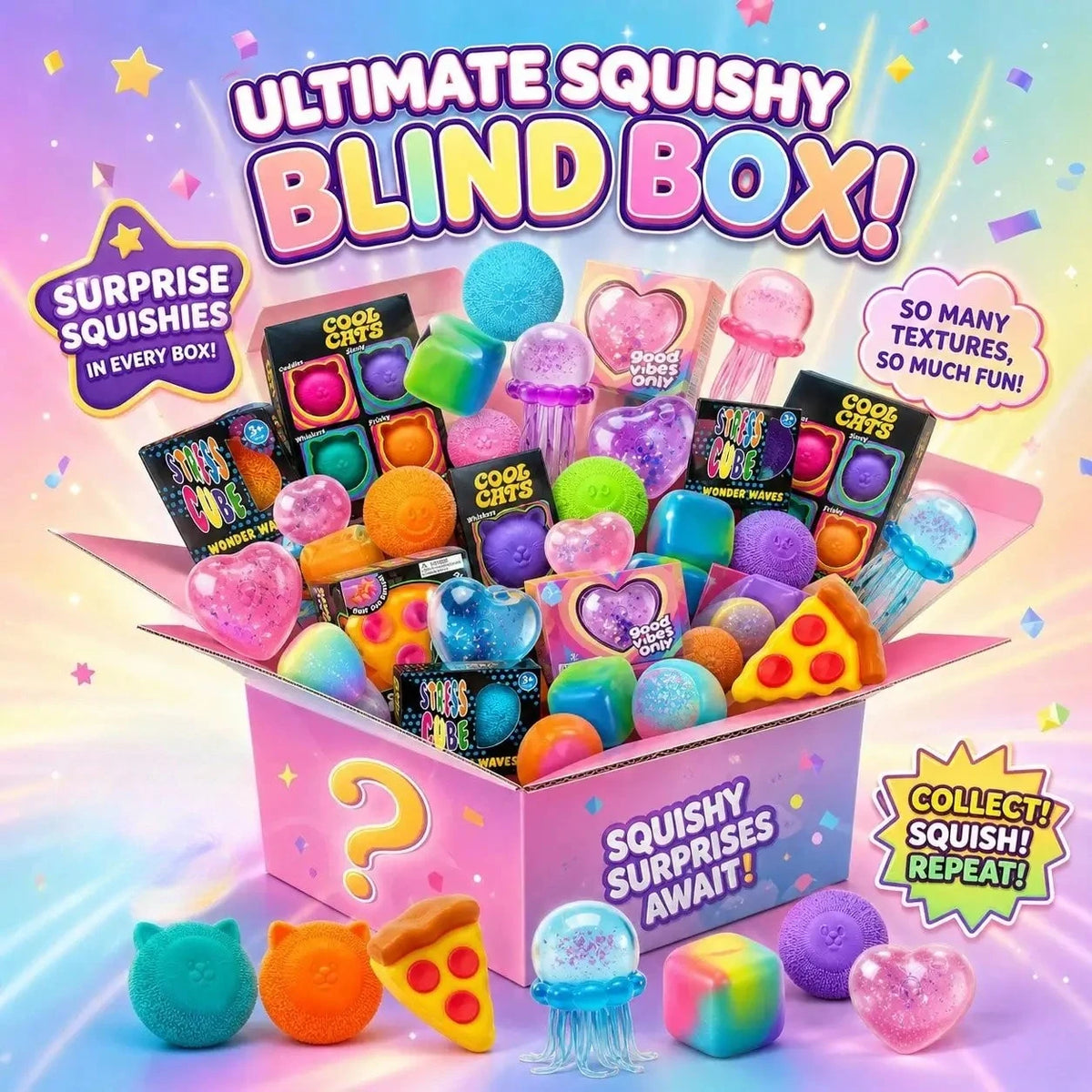 Realistic Mini Food Squeeze Toy, Mystery Mochi Squishies Blind Box, Soft Antistress Foot Shaped Fidget, Anxiety Relief Gifts